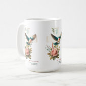 Christliches Design mit Cross und Bird Kaffeetasse (Vorderseite Links)