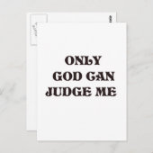 Christliches Design "Nur Gott kann mich beurteilen Postkarte (Vorne/Hinten)