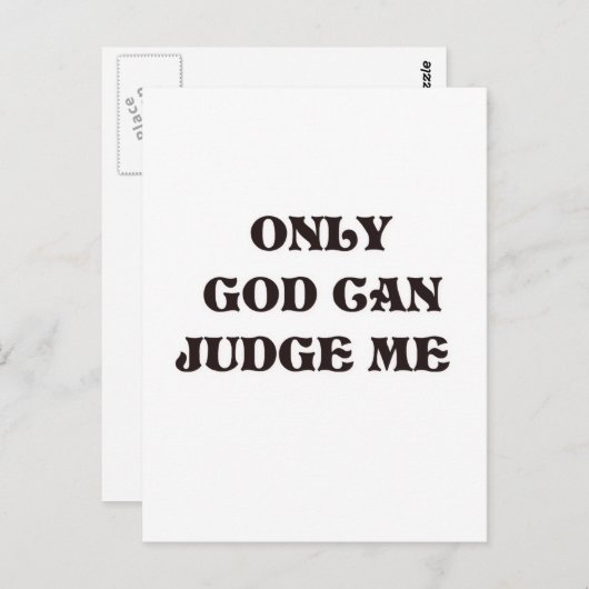Christliches Design "Nur Gott kann mich beurteilen Postkarte (Vorne/Hinten)