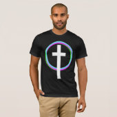 Christliches Dios Neon Circle Ring Feith-Logo T-Shirt (Vorne ganz)
