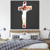Christliches Emblem Christus Leinwanddruck (Insitu (Schlafzimmer))