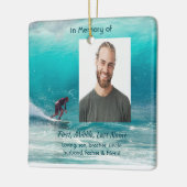 Christliches Erinnerungsandenken  Wave Surfer Wass Keramikornament (Links)