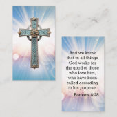 Christliches Ermutigungsgebet Visitenkarte (Vorne/Hinten)