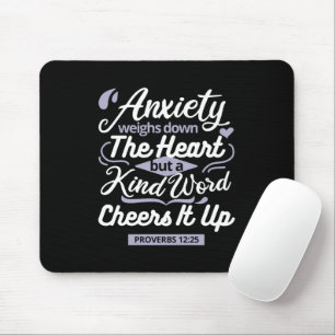 Christliches Ermutigungszitat – Angst & Freundlich Mousepad