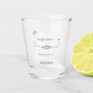 Christliches Ermutigungszitat – Angst & Freundlich Schnapsglas