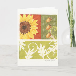 Christliches Erntedankfest-Natur-Collage-Karte Dankeskarte