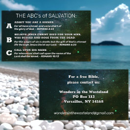 Christliches Evangelium ABC's Romans Road KJV Bibl Visitenkarte