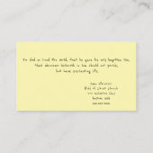 Christliches Evangelium John 3:16 Bibelverse Telefonnummerkarte (Rückseite)