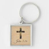 Christliches Evangeliumskreuz Schlüsselanhänger (Vorne)