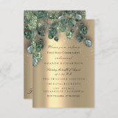 Christliches Event-Cross Gold des ersten Holy Comm Einladung (Vorne/Hinten)