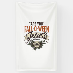 Christliches Fall-O-Ween Jesus Vintage Gravur Shir Banner