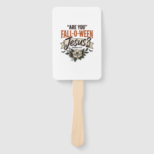 Christliches Fall-O-Ween Jesus Vintage Gravur Shir Fächer