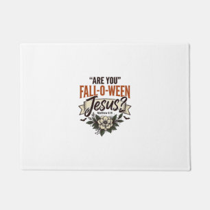 Christliches Fall-O-Ween Jesus Vintage Gravur Shir Fußmatte