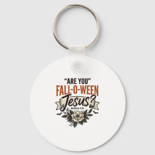 Christliches Fall-O-Ween Jesus Vintage Gravur Shir Schlüsselanhänger