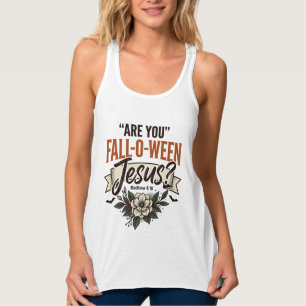 Christliches Fall-O-Ween Jesus Vintage Gravur Shir Tank Top