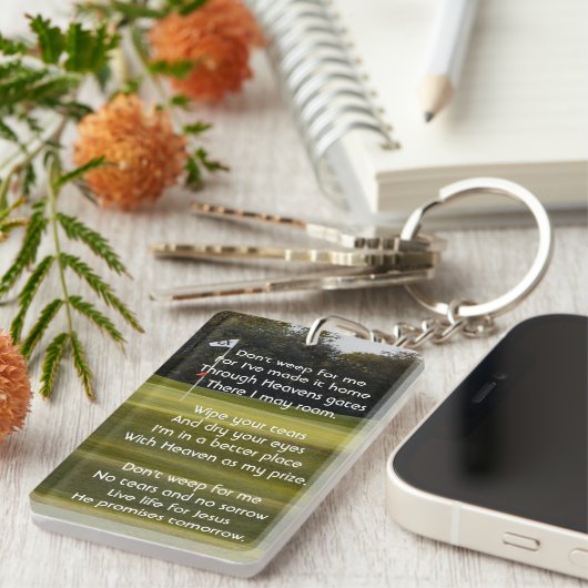 Christliches Fest Leben Sake Golf Golfspielen Schlüsselanhänger (Vorderseite rechts)