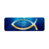 Christliches Fisch-Adresslabel (Vorne)