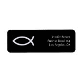 Christliches Fisch-Adresslabel (Vorne)