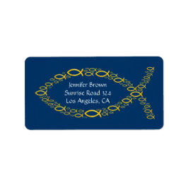 Christliches Fisch-Adresslabel Adressaufkleber