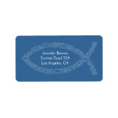Christliches Fisch-Adresslabel Adressaufkleber (Vorne)