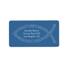 Christliches Fisch-Adresslabel Adressaufkleber
