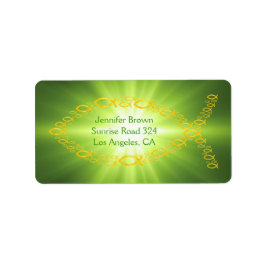 Christliches Fisch-Grüne Adressetikett