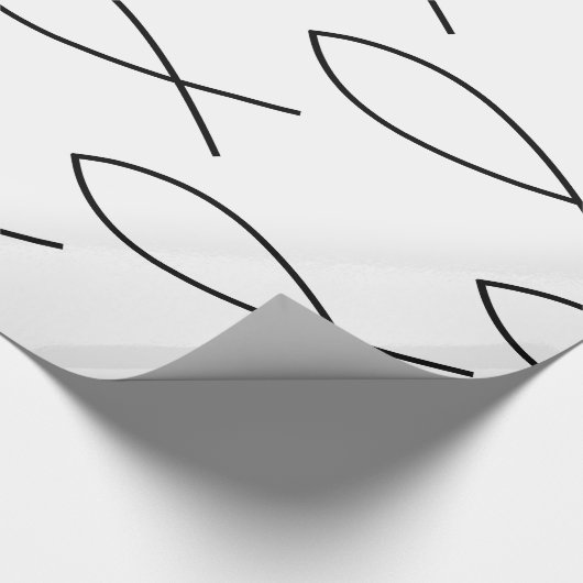 Christliches Fisch-Symbol Ichthys Thunder_Cove Geschenkpapier (Ecke)