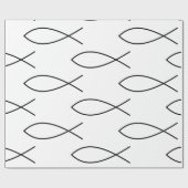 Christliches Fisch-Symbol Ichthys Thunder_Cove Geschenkpapier (Flach)
