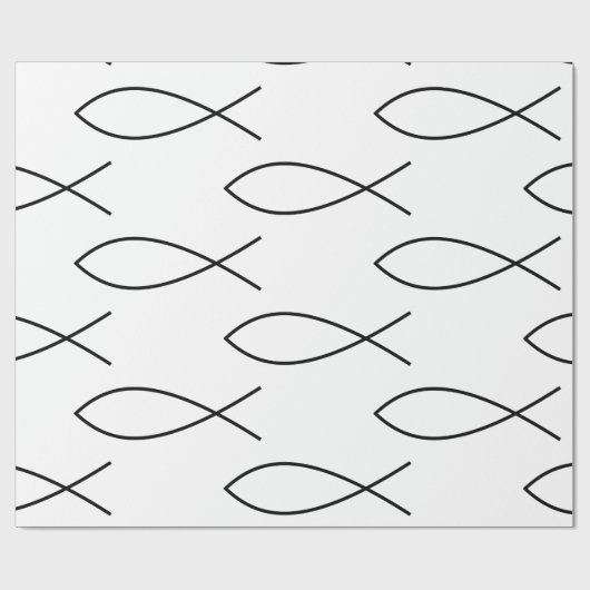 Christliches Fisch-Symbol Ichthys Thunder_Cove Geschenkpapier (Flach)