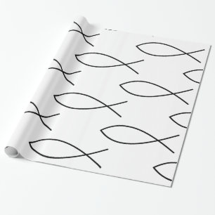 Christliches Fisch-Symbol Ichthys Thunder_Cove Geschenkpapier