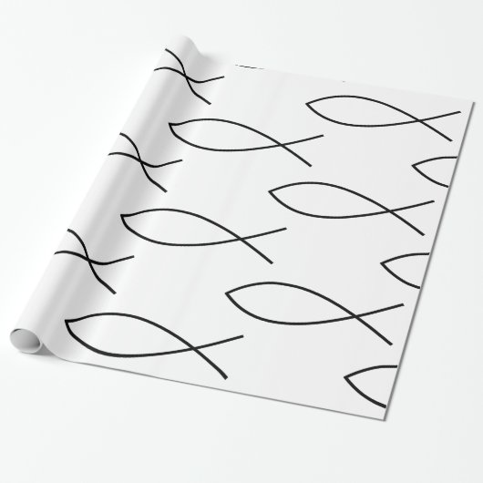 Christliches Fisch-Symbol Ichthys Thunder_Cove Geschenkpapier (Ungerollt)