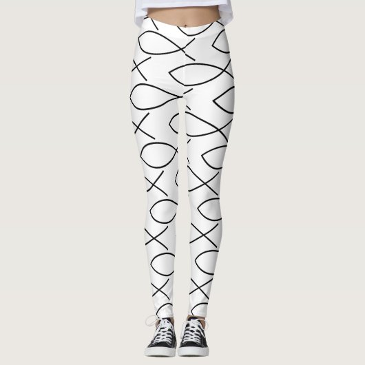 Christliches Fisch-Symbol Ichthys Thunder_Cove Leggings (Vorderseite)