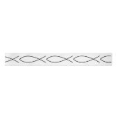 Christliches Fisch-Symbol Ichthys Thunder_Cove Satinband (Vorderseite)