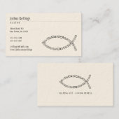 Christliches Fisch-Symbol | Inspirational Visitenkarte (Vorne/Hinten)