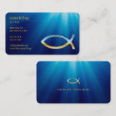 Christliches Fisch-Symbol | Inspirational Visitenkarte (Vorne/Hinten)