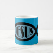 Christliches Fisch-Symbol JESUSS Kaffeetasse (Mittel)