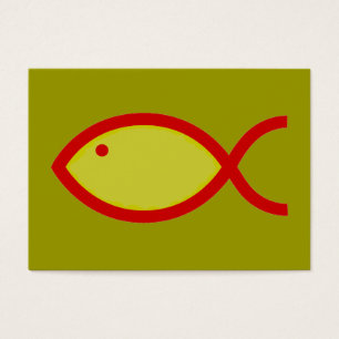 Christliches Fisch-Symbol - LOUD! Gold und Rot