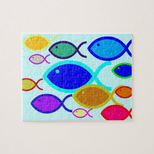 Christliches Fisch-Symbol - LOUD! Puzzle