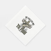 Christliches Fischdesign Er rief mich zum Fischen Serviette (Ecke)