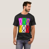 Christliches Fischsymbol 2 T-Shirt (Vorne ganz)