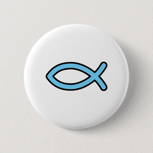 Christliches Fischsymbol Button (Vorderseite)