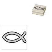 Christliches Fischsymbol Gummistempel (Stempel)