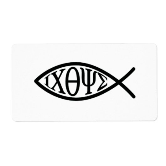 Christliches Fischsymbol ICHTHYS oder ICHTHUS (Vorne)