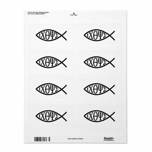 Christliches Fischsymbol ICHTHYS oder ICHTHUS (Vorne)