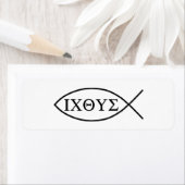 Christliches Fischsymbol ICHTHYS oder ICHTHUS-Etik (Insitu)