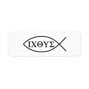 Christliches Fischsymbol ICHTHYS oder ICHTHUS-Etik
