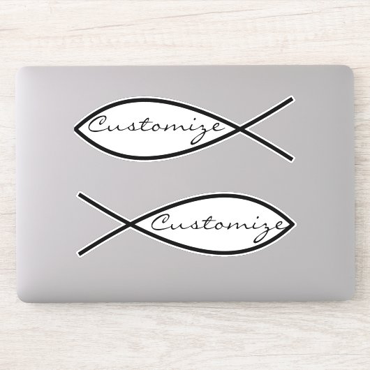 Christliches Fischsymbol Ichthys Thunder_Cove Aufkleber (Computer)