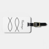 Christliches Fischsymbol Ichthys Thunder_Cove Gepäckanhänger (Vorderseite horizontal)