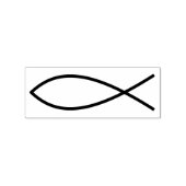 Christliches Fischsymbol Ichthys Thunder_Cove Gummistempel (Stempel)
