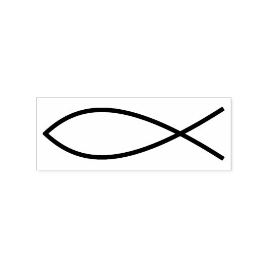 Christliches Fischsymbol Ichthys Thunder_Cove Gummistempel (Prägung)